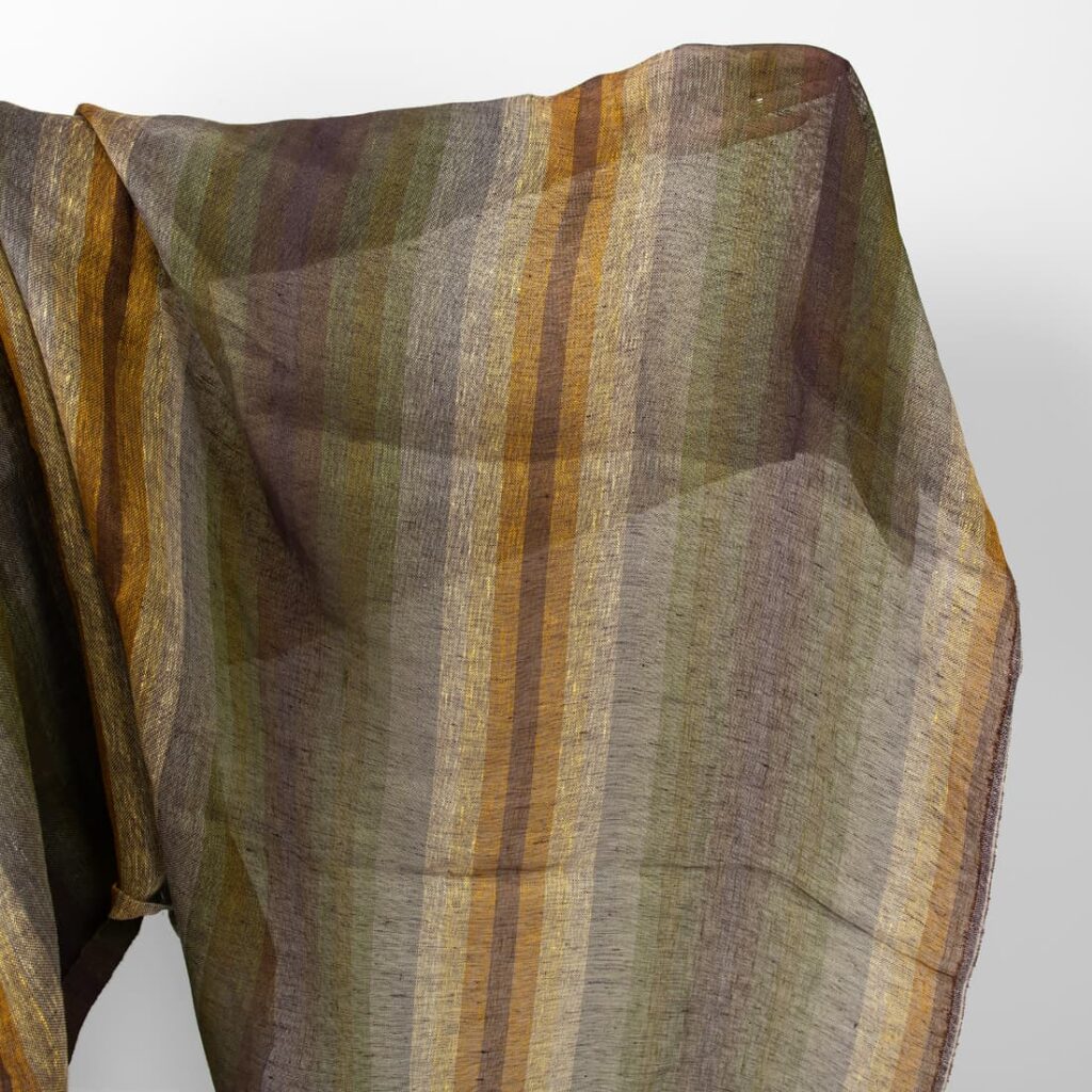 Colourful transparent pure linen fabric