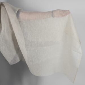 Light beige transparent linen fabric