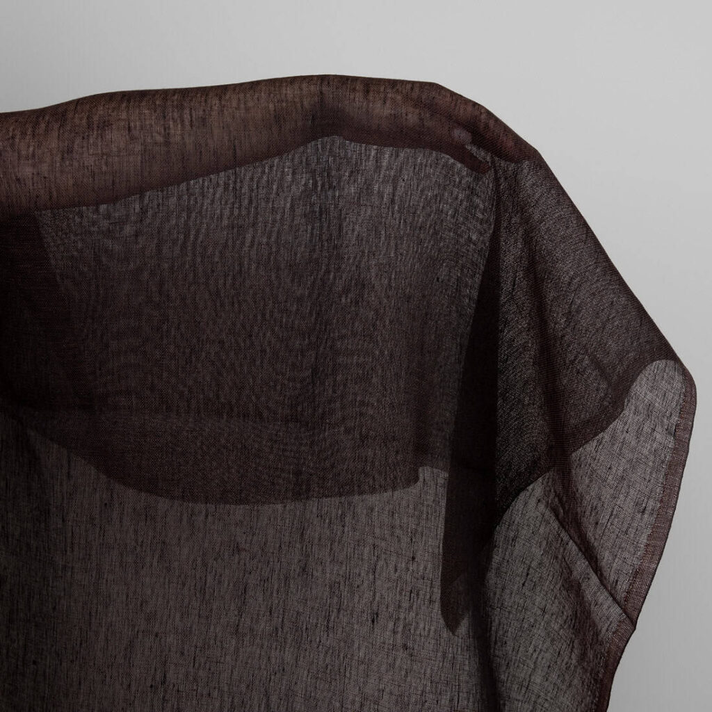 Dark brown linen fabric