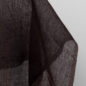 Dark brown linen fabric, gauze transparent
