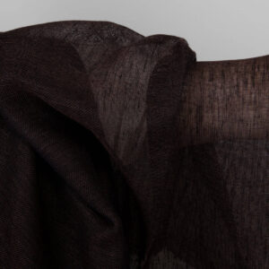 Dark brown linen fabric, pure linen
