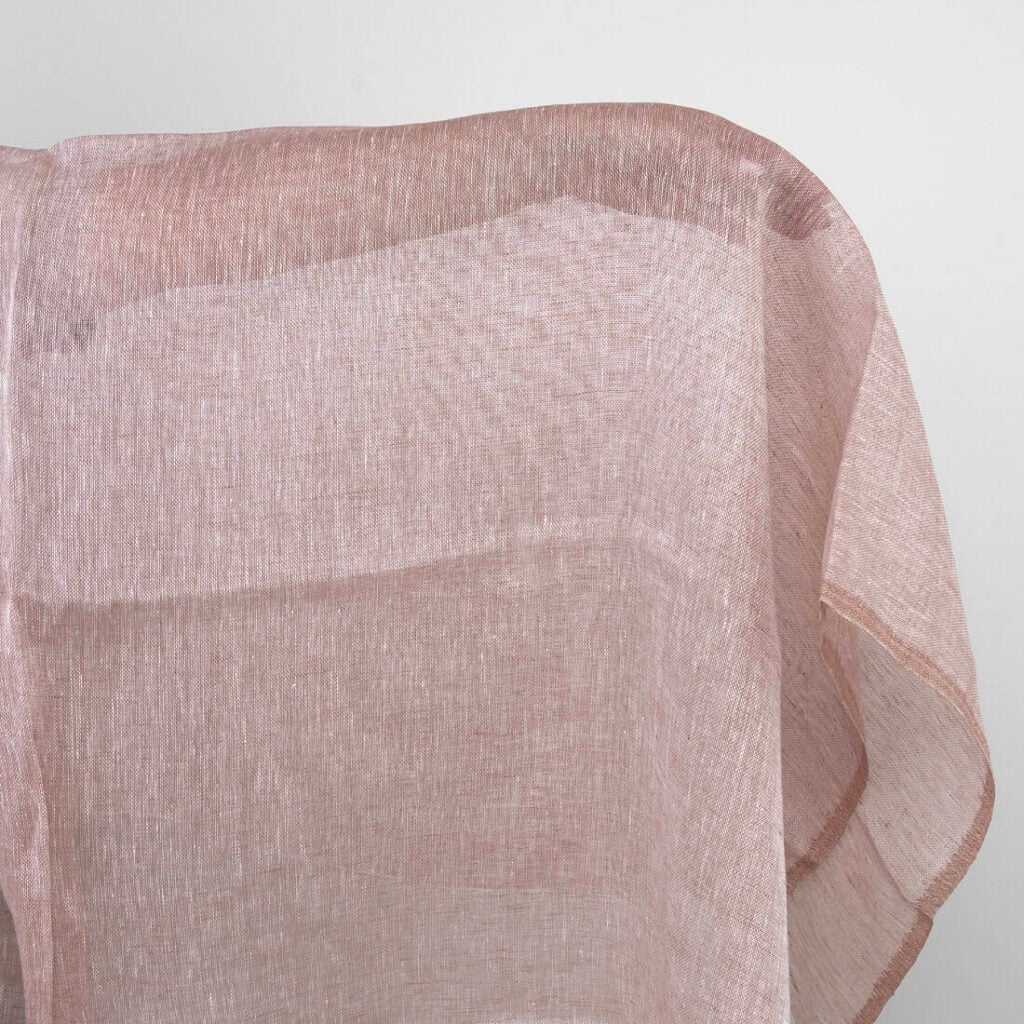 Brown beige linen fabric