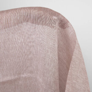 Brown beige linen fabric, transparent gauze