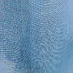 Transparent sky blue linen fabric