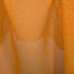 Transparent orange linen fabric