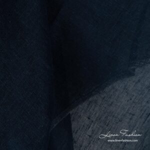 Navy gauze linen fabric