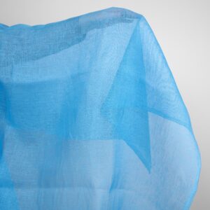 bright blue linen fabric