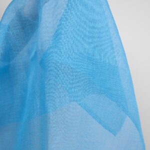 bright blue linen fabric, width 150cm.