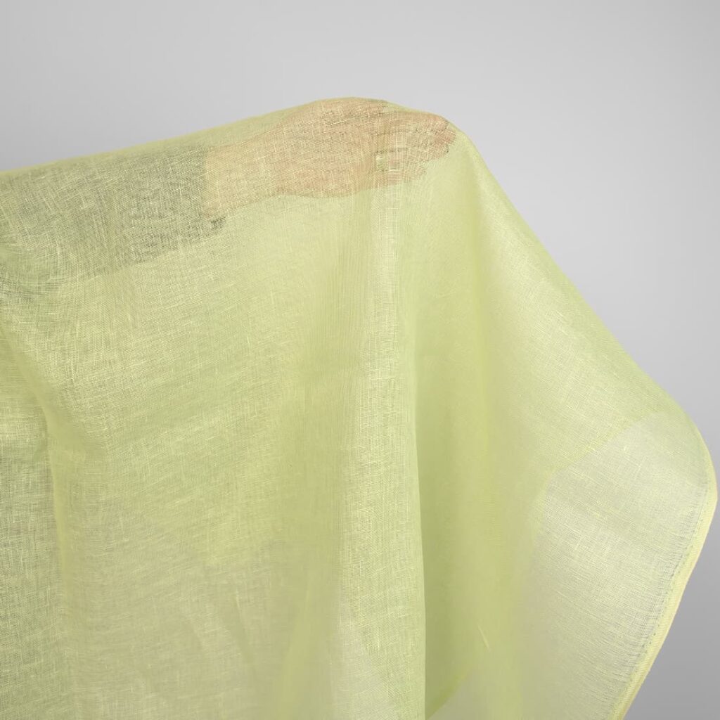 linen gauze apple green fabric