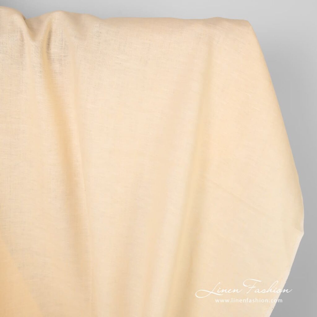Linen fabric in cream color