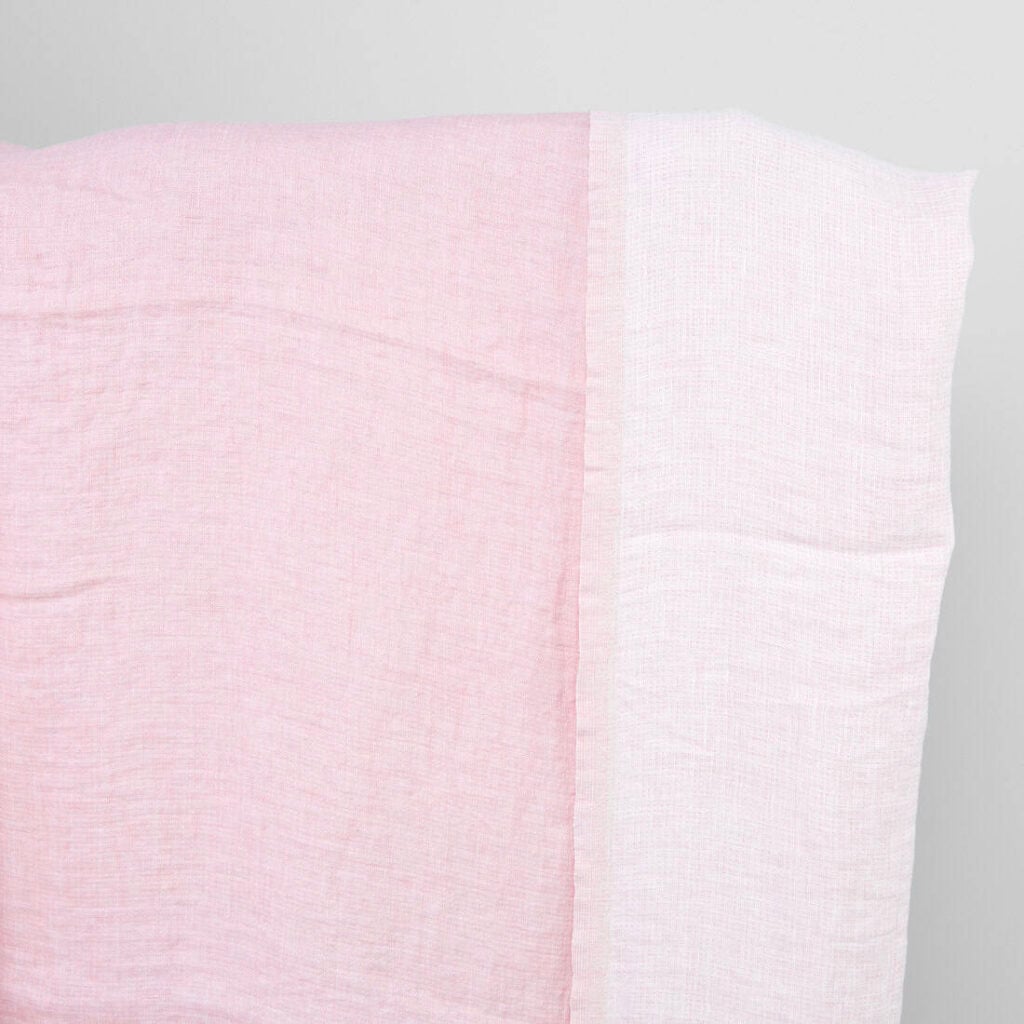 Light pink washed linen fabric