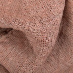 Dobbeltsidig vasket linstoff i varm brun