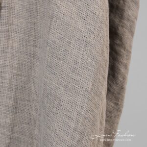 Blue and flax colour linen fabric.