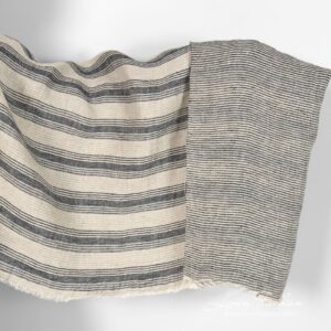 Striped linen fabric