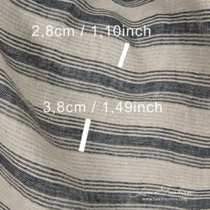 Striped linen fabric sizes