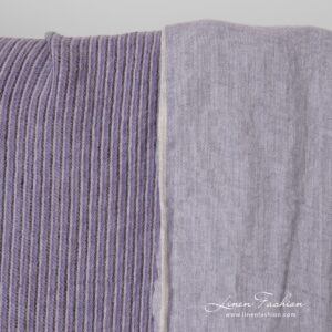 violet striped linen, washed.