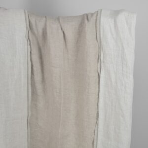 Vasket linstoff naturhvit tosidig 9 Washed linen fabric natural-white double-sided