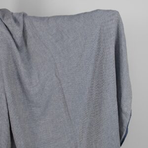 Washed linen fabric blueish grey colour small pattern