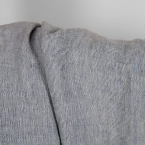 Washed linen fabric blueish grey colour double-sided product photo