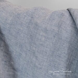 Washed bluish grey linen fabric.