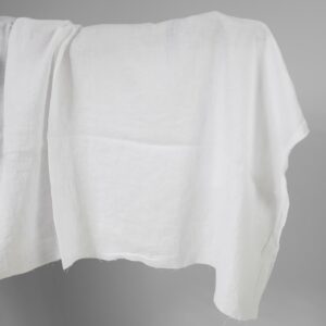 Linen washed fabric optic white colour