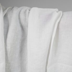 Linen washed fabric optic white colour product photo