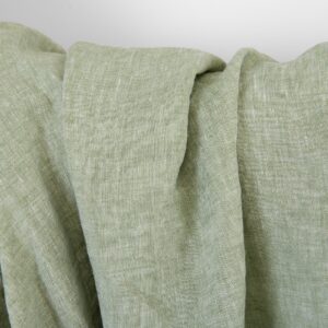 Linstoff blek salviegrønn, vasket