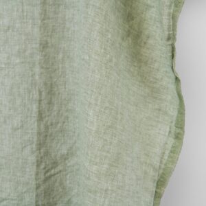 Linstoff blek salviegrønn, vasket