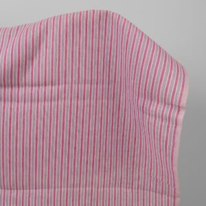 Linen fabric with pink stripes product photo