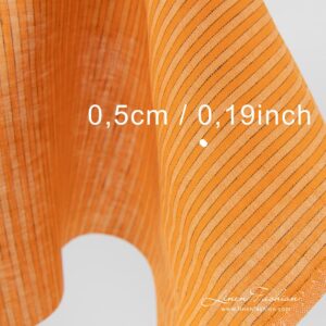 100% linen fabric in orange.