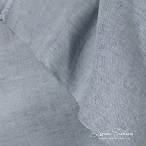 Linen fabric in grey blue melange colour.