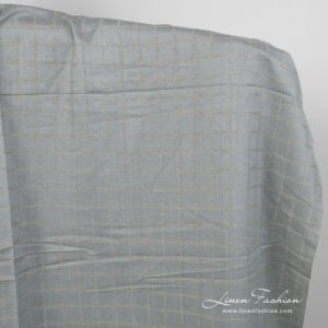 Linen cotton fabric blueish grey double-sided
