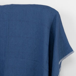 Linstoff gråblå subtile diamanter, vasket