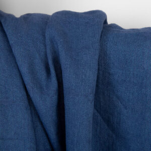 Linstoff gråblå subtile diamanter, vasket