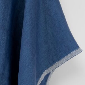 Linstoff gråblå subtile diamanter, vasket