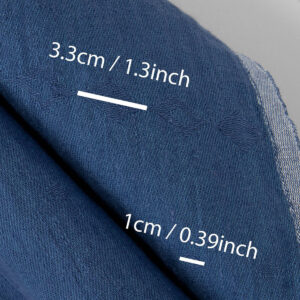 Linstoff gråblå subtile diamanter, vasket