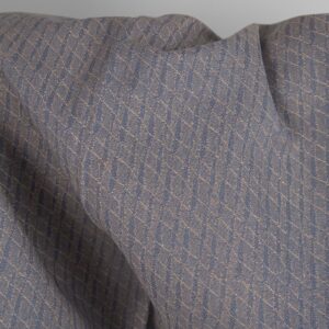 Linen cotton fabric blueish brown patterned texture