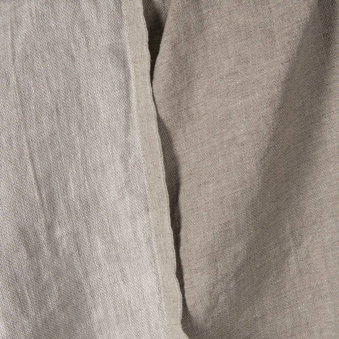 Beige sateng tosidig linstoff vasket