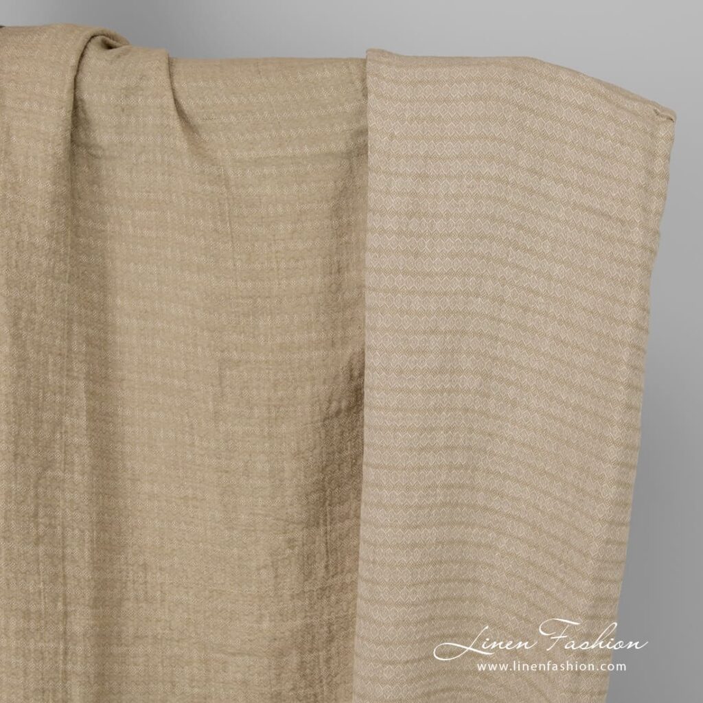 Light brown linen fabric