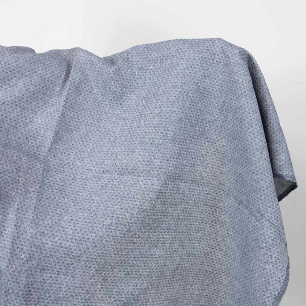 linen fabric small rhombus blue grey