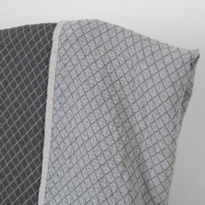 Lin-bomullsstoff diamant-jacquard vasket 6 Washed linen cotton fabric diamond jacquard, specially washed
