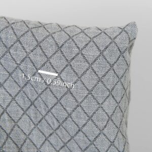 Lin-bomullsstoff diamant-jacquard vasket 8 Washed linen cotton fabric diamond jacquard, with measurements