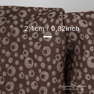 Linen cotton fabric in brown colour.