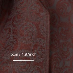 Linen cotton fabric grey and brown jacquard, with measurements