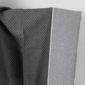 Lin-bomullsstoff grått diamant-jacquard