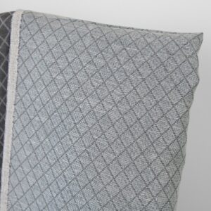Lin-bomullsstoff grått diamant-jacquard