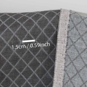 Lin-bomullsstoff grått diamant-jacquard