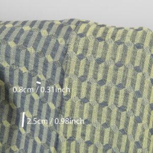 Washed linen fabric grey yellow, with measurements