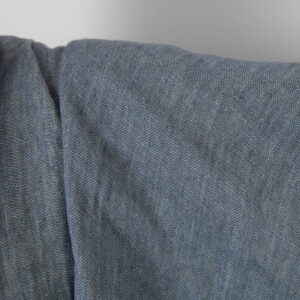 Washed linen fabric grey yellow double-sided, soft washed fabric