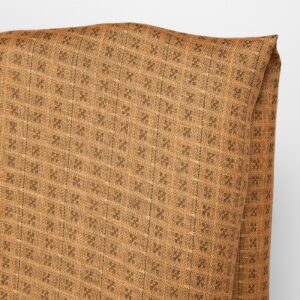 Linstoff dobbeltsidig brune og leirfargede ruter